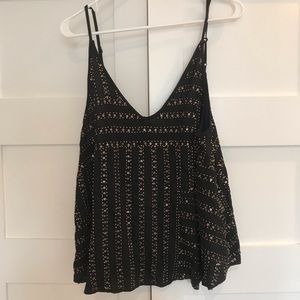 Free People Beaded Sequin Top